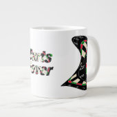 Grande Tasse Le tableau de fléchettes sur votre poitrine Peur d (Devant droit)