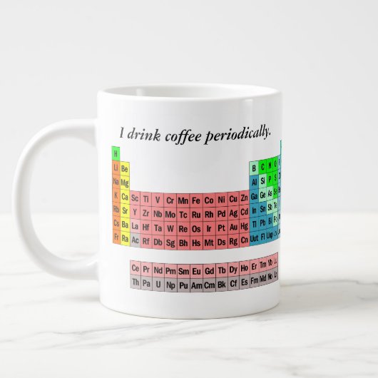 Grande Tasse Le tableau périodique (style simple) (Gauche)