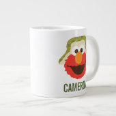 Grande Tasse Le visage d'Elmo Woodland | Ajouter Votre Nom (Devant droit)