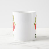 Grande Tasse Le visage d'Elmo Woodland | Ajouter Votre Nom (Devant)