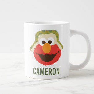 Grande Tasse Le visage d'Elmo Woodland Ajouter Votre Nom