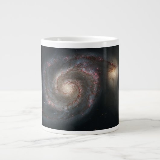 Grande Tasse Le Whirlpool Galaxy M51 & Companion dans l'espace (Devant)