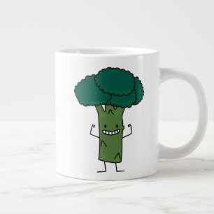 Grande Tasse Légume vert à tête d'arbre heureuse de Brocoli 