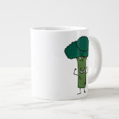 Grande Tasse Légume vert à tête d'arbre heureuse de Brocoli Fle (Devant droit)