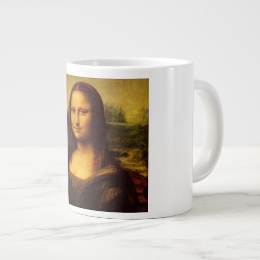 Grande Tasse Leonardo Da Vinci Mona Lisa Peinture d'Art (Devant droit)