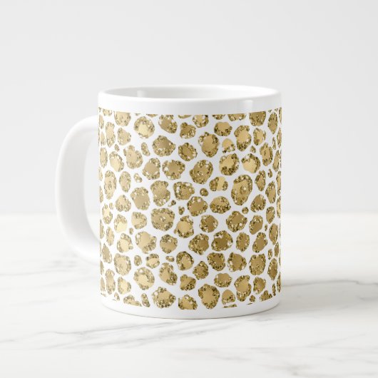 Grande Tasse Leopard de la Parties scintillant Gold Glitz     (Devant gauche)