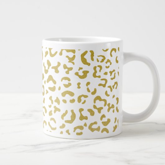 Grande Tasse Leopard d'or, Parties scintillant d'or, Empreinte (Droite)