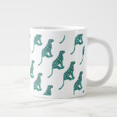 Grande Tasse Léopard noir et Turquoise (Droite)