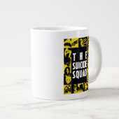 Grande Tasse L'équipe du suicide | Blocs d'icônes jaune et noir (Devant droit)