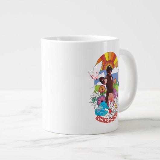 Grande Tasse L'équipe du suicide | Fleurs et soleil Peacemaker (Devant droit)