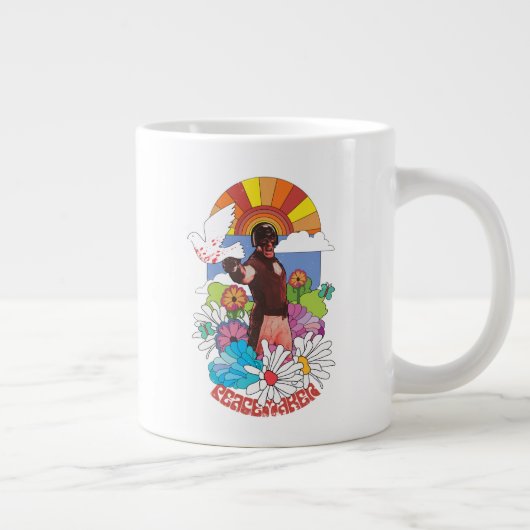 Grande Tasse L'équipe du suicide | Fleurs et soleil Peacemaker (Droite)