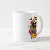 Grande Tasse L'équipe du suicide | Harley Quinn Flowers & Rainb (Devant droit)