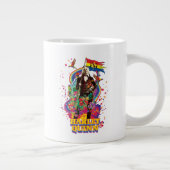 Grande Tasse L'équipe du suicide | Harley Quinn Flowers & Rainb (Droite)
