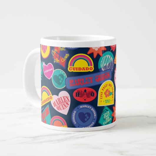 Grande Tasse L'équipe du suicide | Harley Quinn Motif d'insigne (Devant gauche)