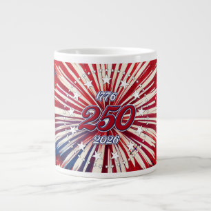 Grande Tasse Les 250 ans d'Amérique 1776-2026 Feux d'artifice R