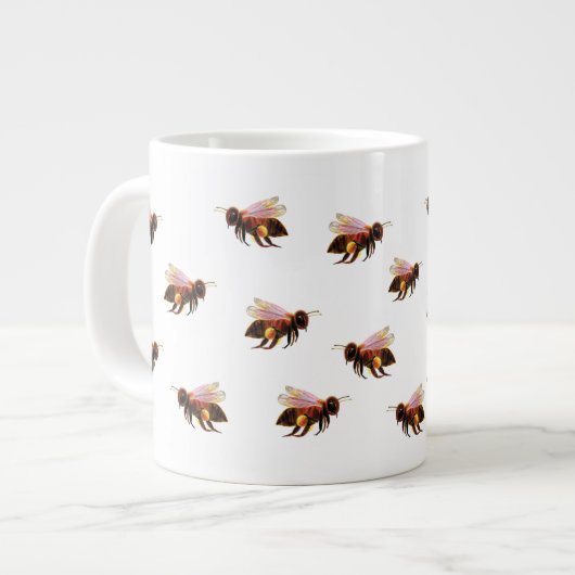 Grande Tasse Les abeilles du miel volent (Devant gauche)