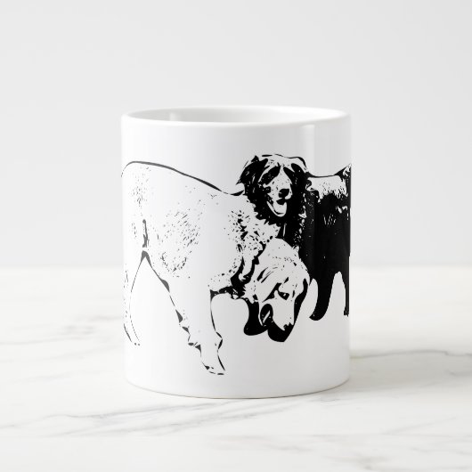 Grande Tasse Les amis sur le chemin de la feuilles (Devant)