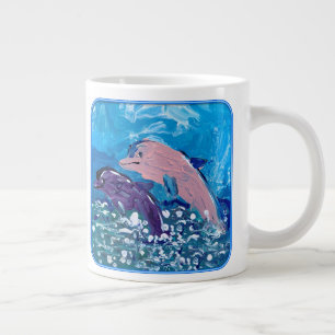 Grande Tasse Les dauphins "L'art des enfants"