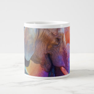 GRANDE TASSE LES ÉLÉPHANTS SE SOUVENANT DES EAUX AFRICAINES