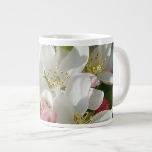 Grande Tasse Les fleurs de pomme rose et blanc