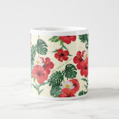 Grande Tasse Les fleurs tropicales du Lotus Blanc (Devant)