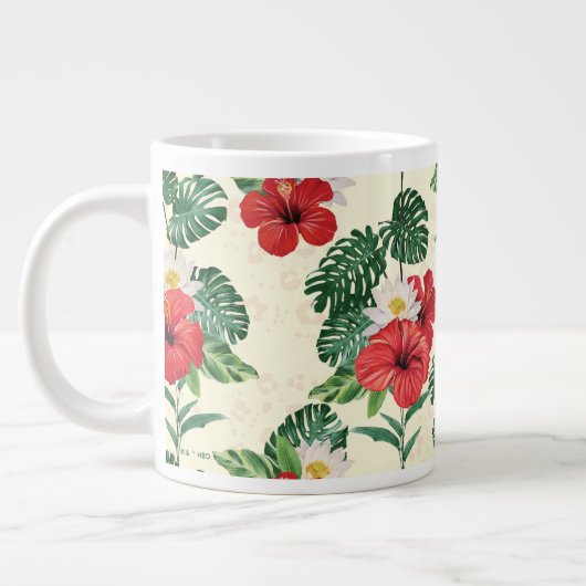 Grande Tasse Les fleurs tropicales du Lotus Blanc (Gauche)