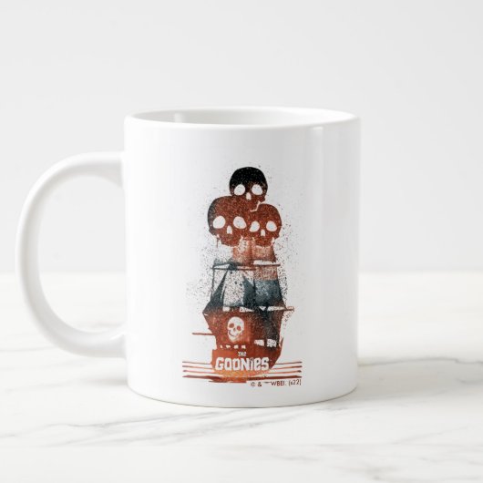 Grande Tasse Les Goonies Pirate Ship Silhouette Graphique (Gauche)