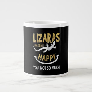 Grande Tasse Les lézards me rendent heureux. Toi, pas tant