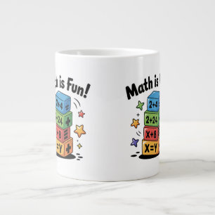 Grande Tasse Les maths sont des autocollants amusants