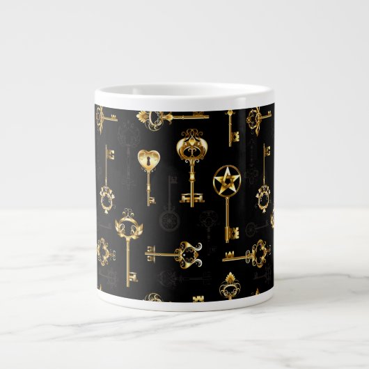Grande Tasse Les Patters de Seamless avec Golden Keys (Devant)