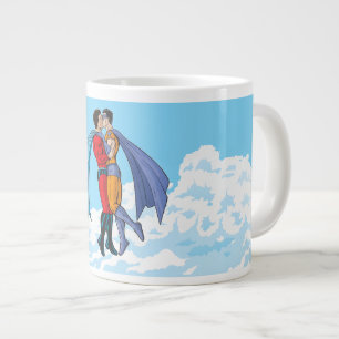 Grande Tasse Les personnages de Slipperyjoe embrassant deux sup