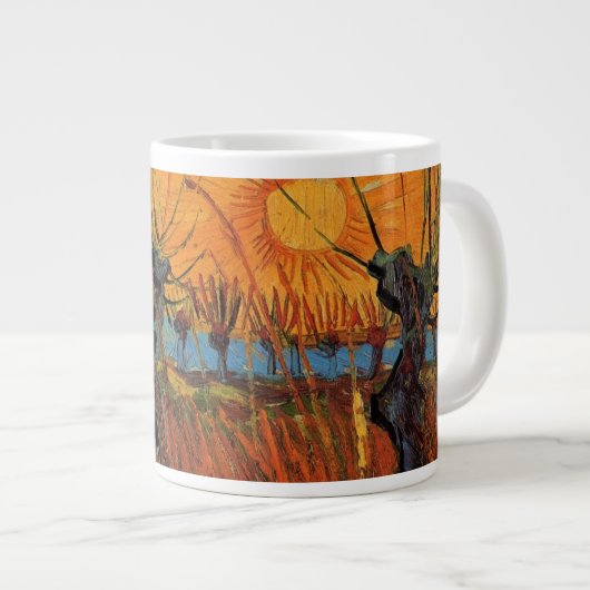 Grande Tasse Les saules au coucher du soleil par Vincent van Go (Devant droit)