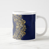 Grande Tasse Lettre D or Damask Pattern (Droite)