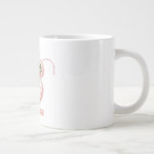 Grande Tasse Lettre Florale Monogramme Initial Moderne (Droite)