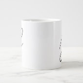 Grande Tasse Lettre initiale de script personnalisée | Monogram (Devant)