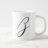 Grande Tasse Lettre initiale de script personnalisée | Monogram (Droite)