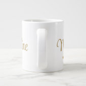Grande Tasse LETTRE INITIALE ET MONogramme Moderne Nom Jumbo Mu (Dos)