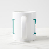Grande Tasse Lettre initiale moderne & nom | Monogramme sarcell (Dos)