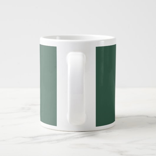 Grande Tasse LETTRE INITIALE MONOGRAPHIQUE Personnalisée Vert c (Dos)