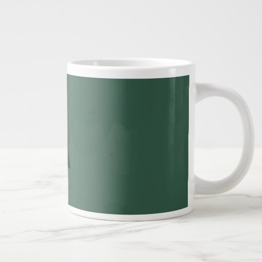 Grande Tasse LETTRE INITIALE MONOGRAPHIQUE Personnalisée Vert c (Droite)
