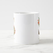 Grande Tasse Lettre S Monogramme Or Floral Orange (Devant)