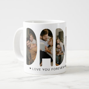 Grande Tasse Lettres de photo de PAPA Fête des Pères Géant Café