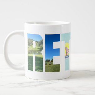 Grande Tasse Lettres de retraite personnelles photos personnali
