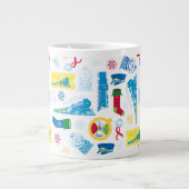 Grande Tasse L'Express polaire | Motif d'icône de Noël (Devant)