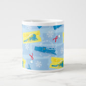 Grande Tasse L'Express polaire | Retro Train & Ticket Motif (Devant)