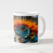 Grande Tasse Lézard coloré drôle d'animal (Devant droit)