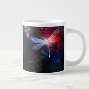 Grande Tasse libellule rouge brillante