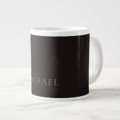 Grande Tasse Licorice Black Gold Minimalist Plain Modern Name (Devant droit)
