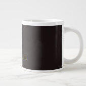 Grande Tasse Licorice Black Gold Minimalist Plain Modern Name (Droite)