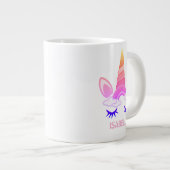 Grande Tasse Licorne Magique Nom Personnalisé (Devant droit)